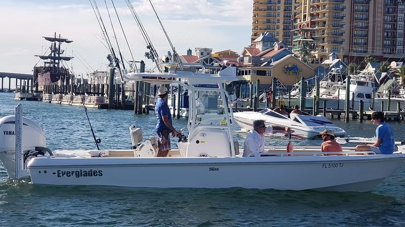 Everglades fishing boat on the water