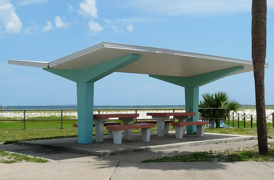 Picnic shelter at Carrabelle Beach Park