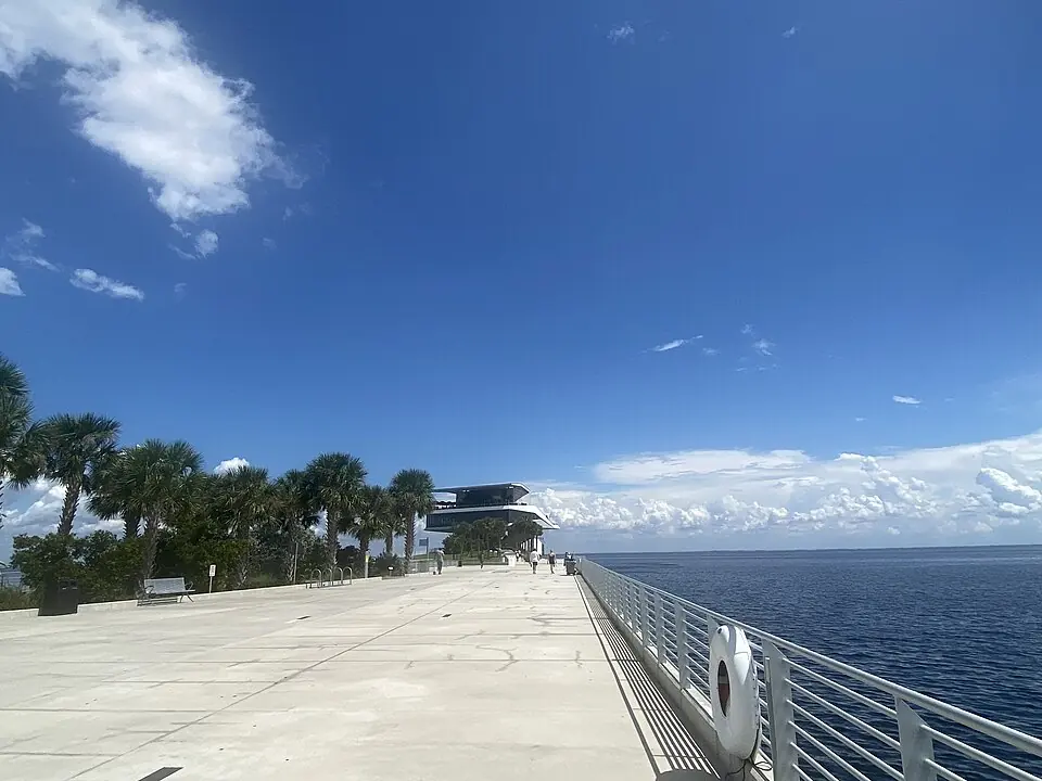 Pier Point building and waterfront at St. Pete Pier in St. Petersburg