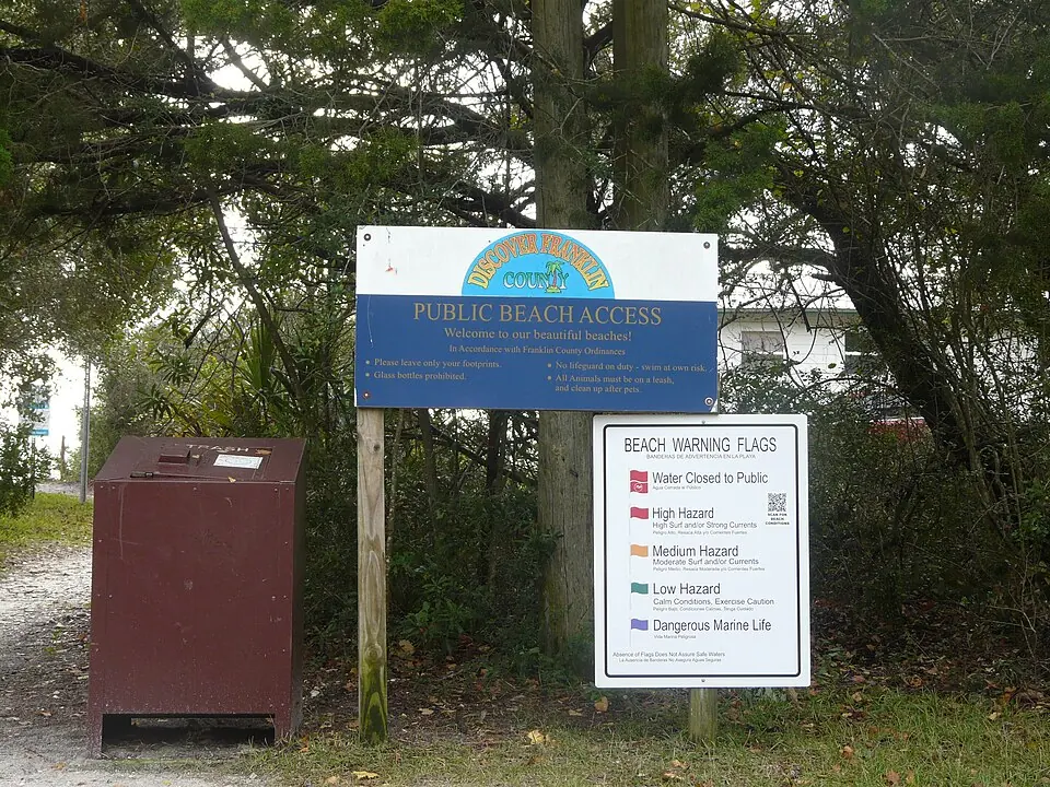 Beach access on Chip Morrison Drive at Alligator Point