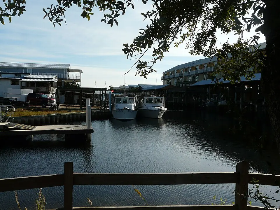 Canal beside Keaton Beach Coastal Park, a separate area from the beach at Hodges Park