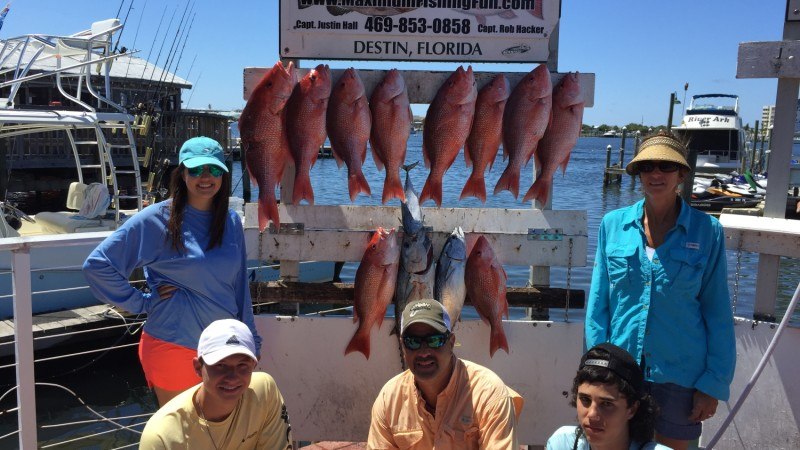 Fishing party at the dock