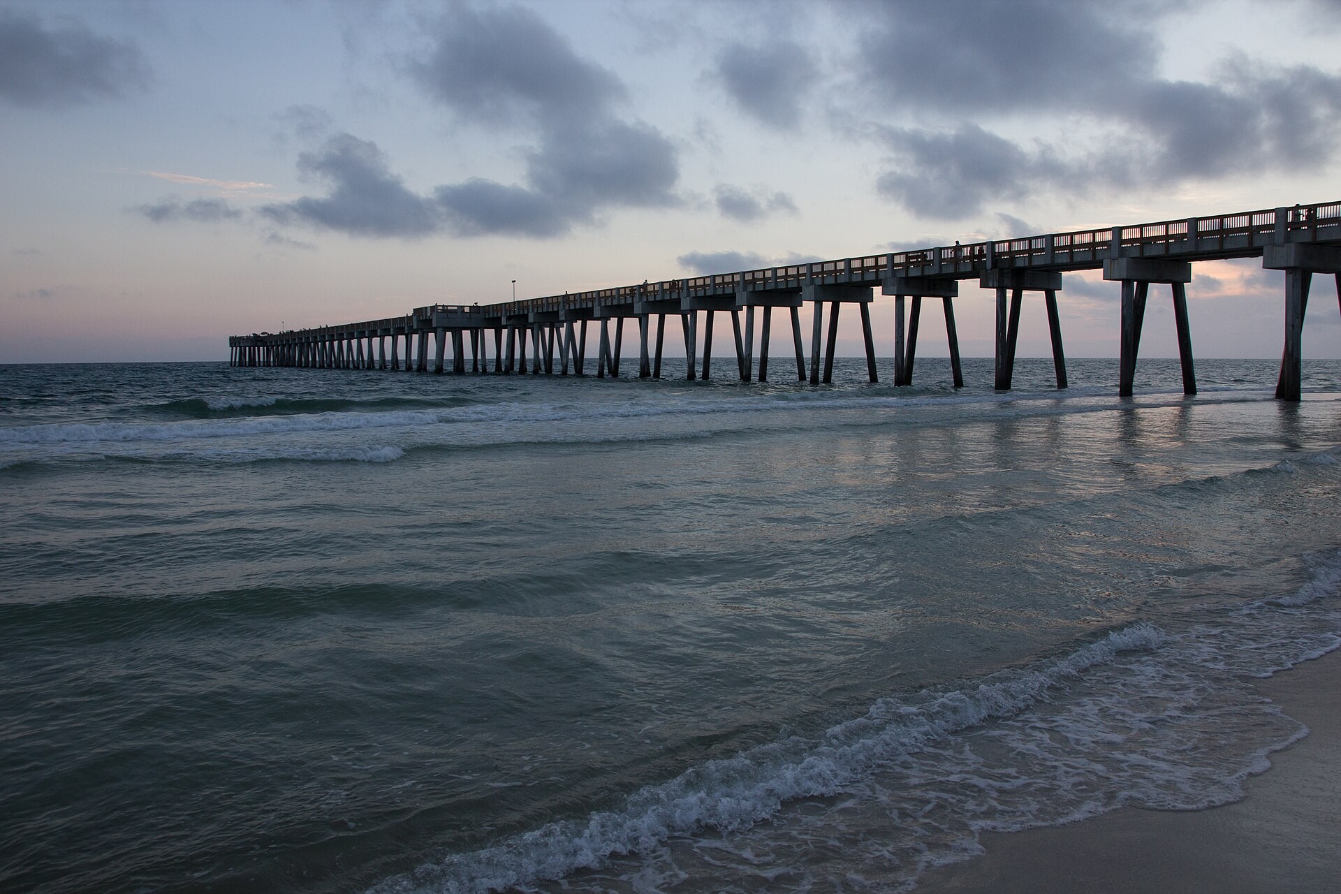 A fishing pier reaching into the Gulf at Panama City Beach in 2012