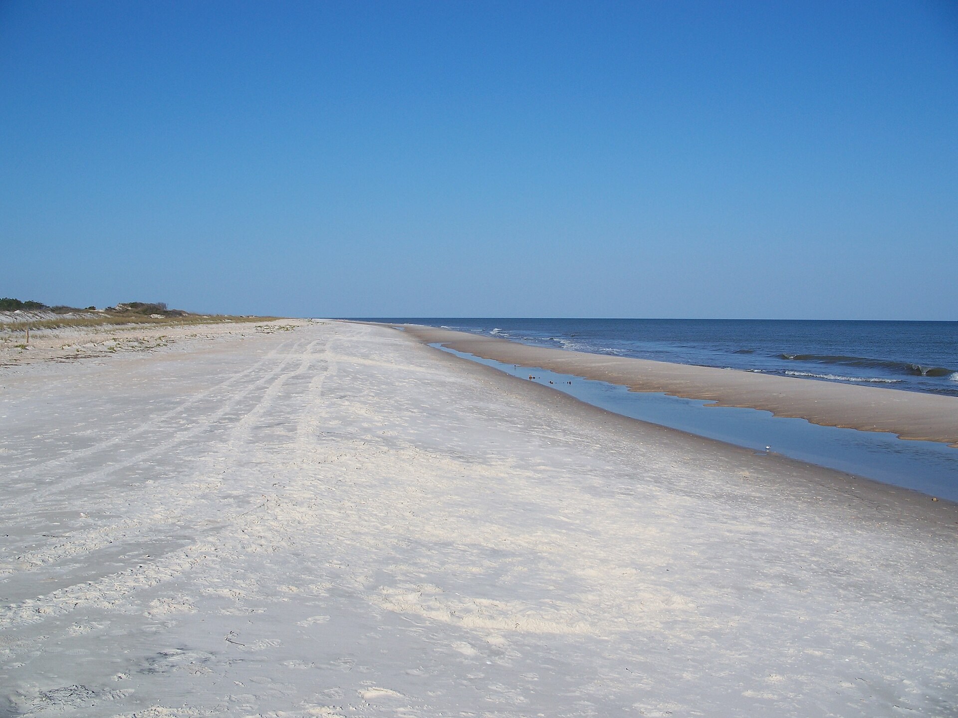 Sandy Gulf shoreline at St. George Island State Park in 2008