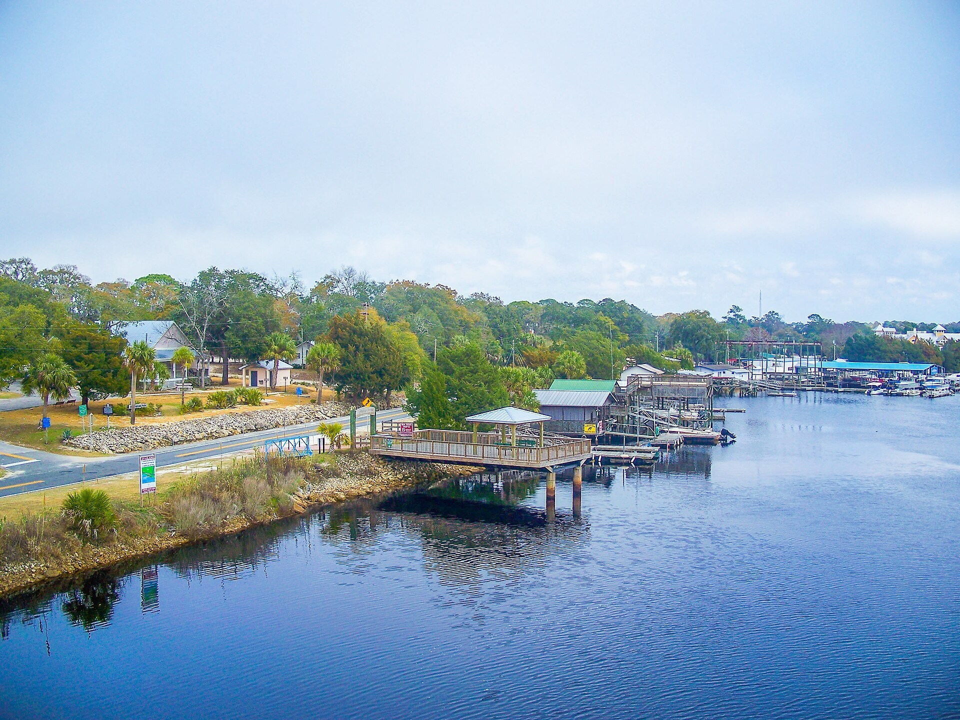 Steinhatchee River looking east from the 10th Street Bridge in 2011