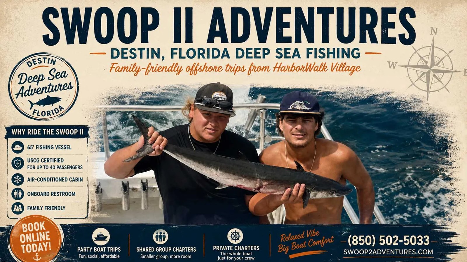 Swoop II Adventures promotional fishing photograph