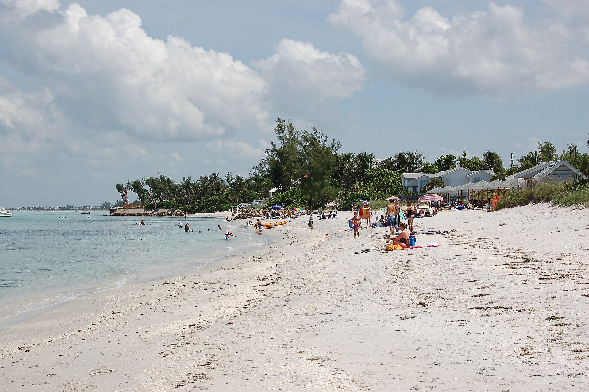 Public Gulf beach and gentle surf at Boca Grande