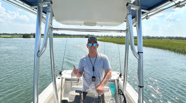 Captain Logan aboard the Fishn Accomplished charter boat