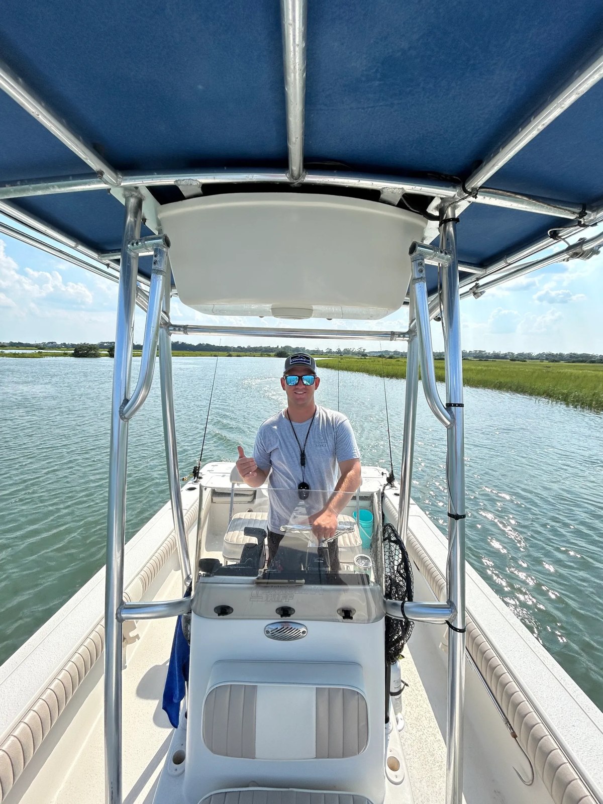 Captain Logan aboard the Fishn Accomplished charter boat