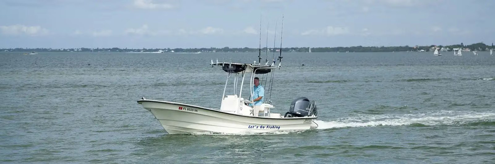 Captain Tony Blizzard's Panga fishing boat underway