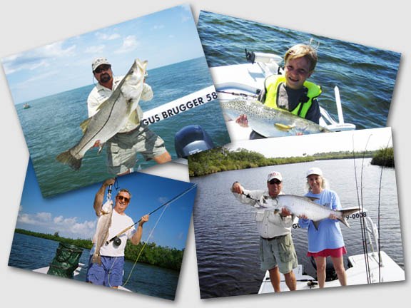 Collage of anglers and catches from Pattern Setter Charters
