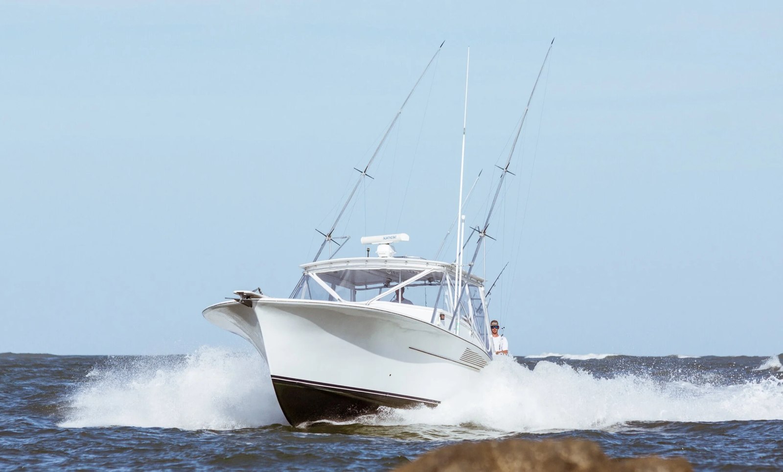 Drop Down sportfishing boat cruising off St Augustine