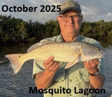 Edgewater River Guide angler displaying a redfish from Mosquito Lagoon