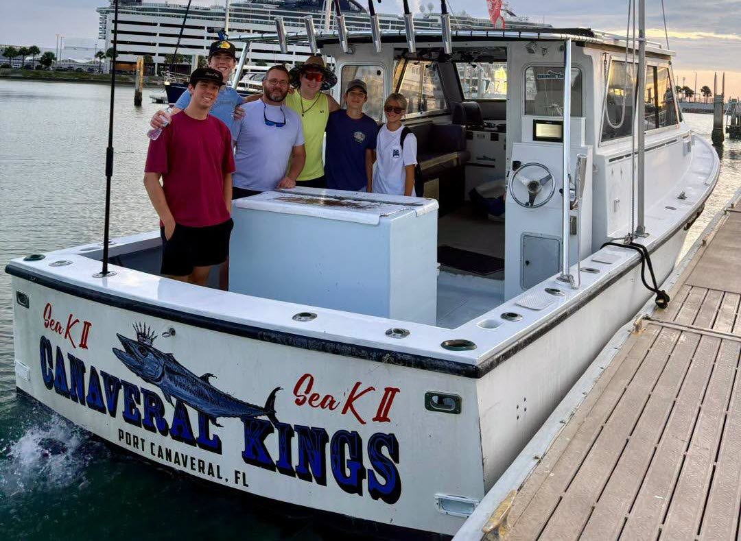 Guests aboard Sea K II at the Canaveral Kings dock