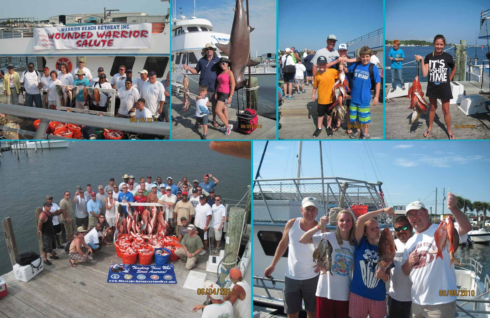 Jubilee and Treasure Island fishing guests pictured with their catches