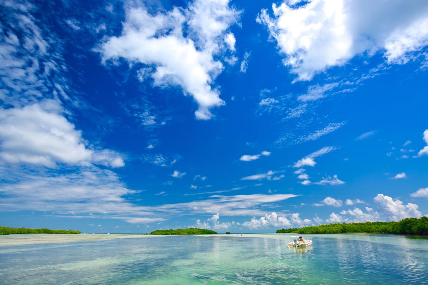 Clear Lower Keys backcountry water and mangrove islands, shown for regional context