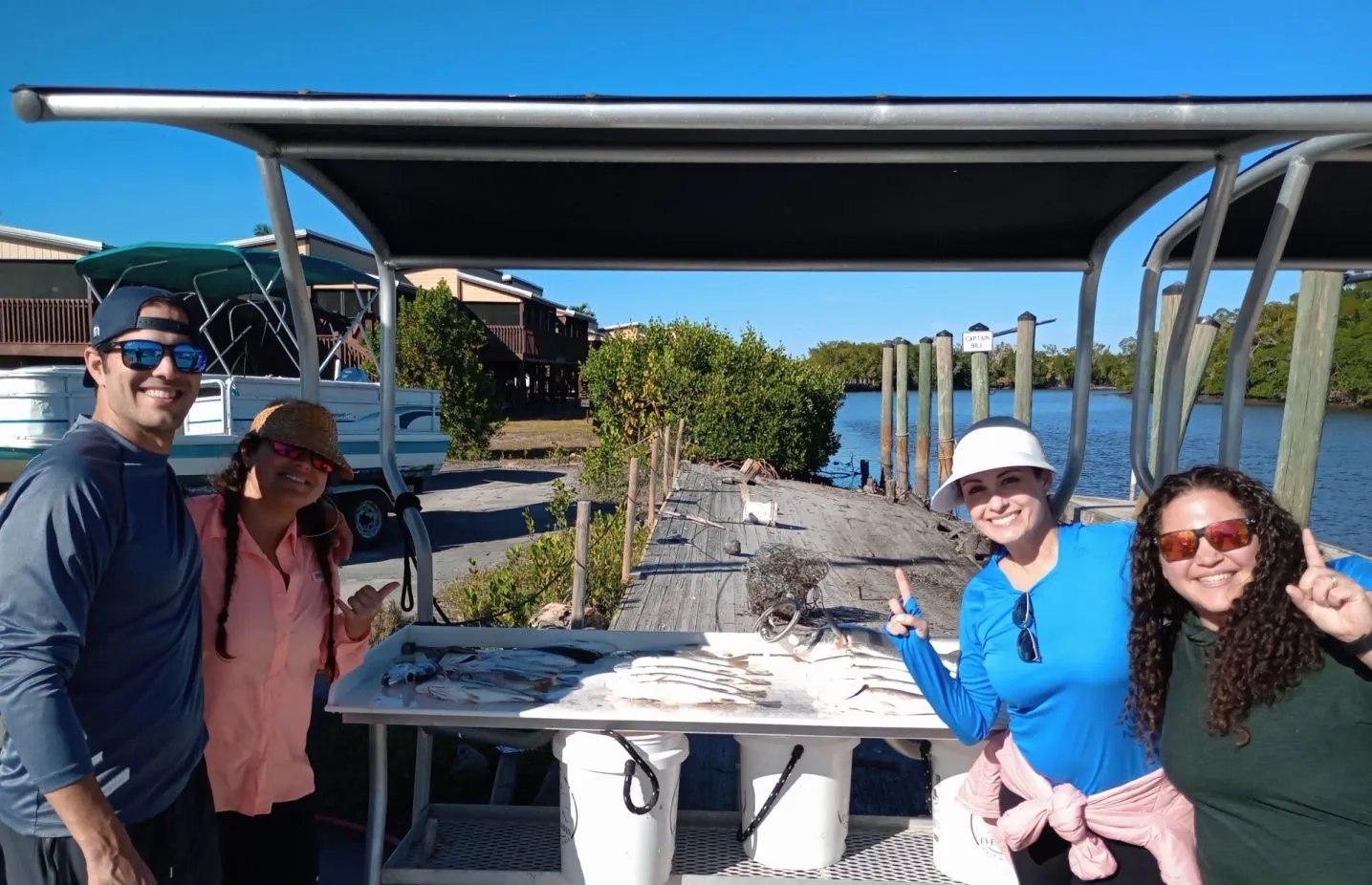 Outpost Alpha Fishing Charters guests aboard the boat