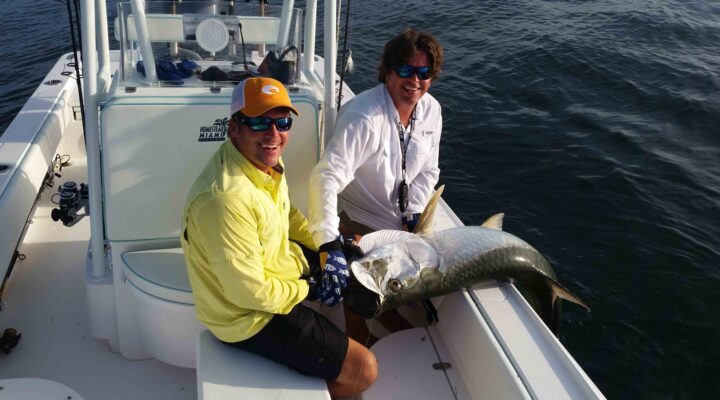 Snook City Charters anglers displaying a snook