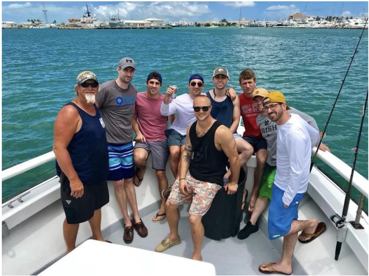 Walk The Plank guests gathered on a boat deck in Key West