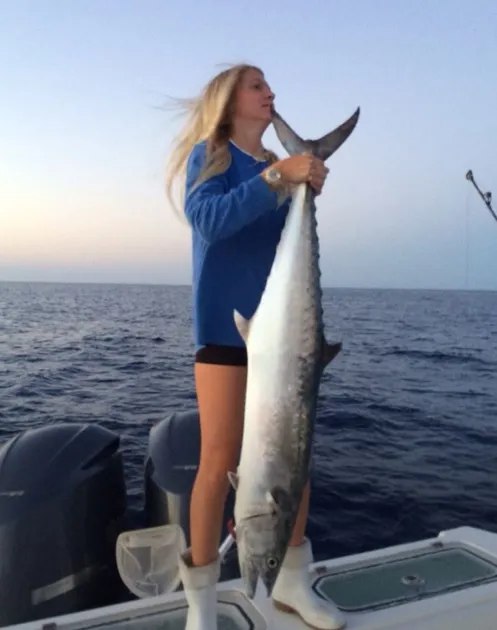 Weekley Rehab angler holding a large barracuda