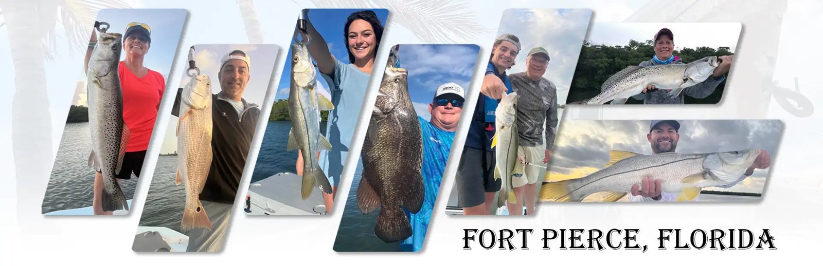 YB Normal Fishing Charters photo collage of anglers and their catches